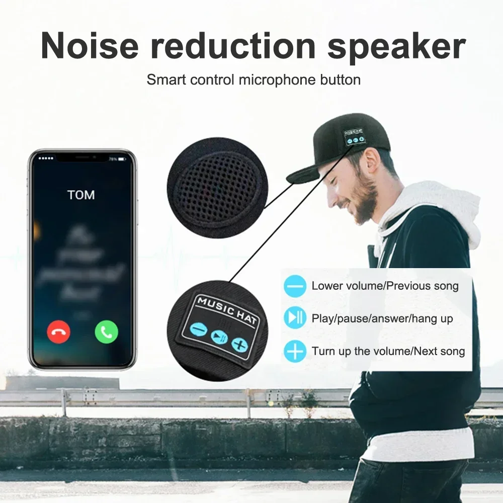 Новая шляпа Bluetooth-динамик Регулируемая Bluetooth-шляпа Беспроводная умная кепка с