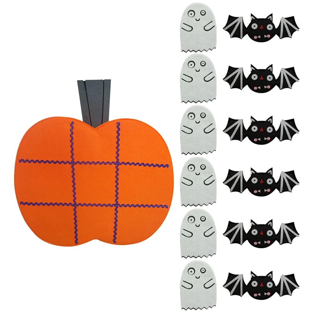 

Halloween Supplies Felt Game Mats Toy Funny Pumpkin Chess Board Crossing Playthings