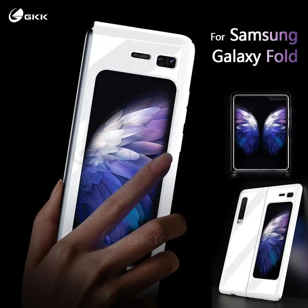 

GKK Flip Case For Samsung Galaxy Fold Case Anti-knock 360 Full Protection Ultra-thin Matte Hard Cover For Samsung Fold Coque