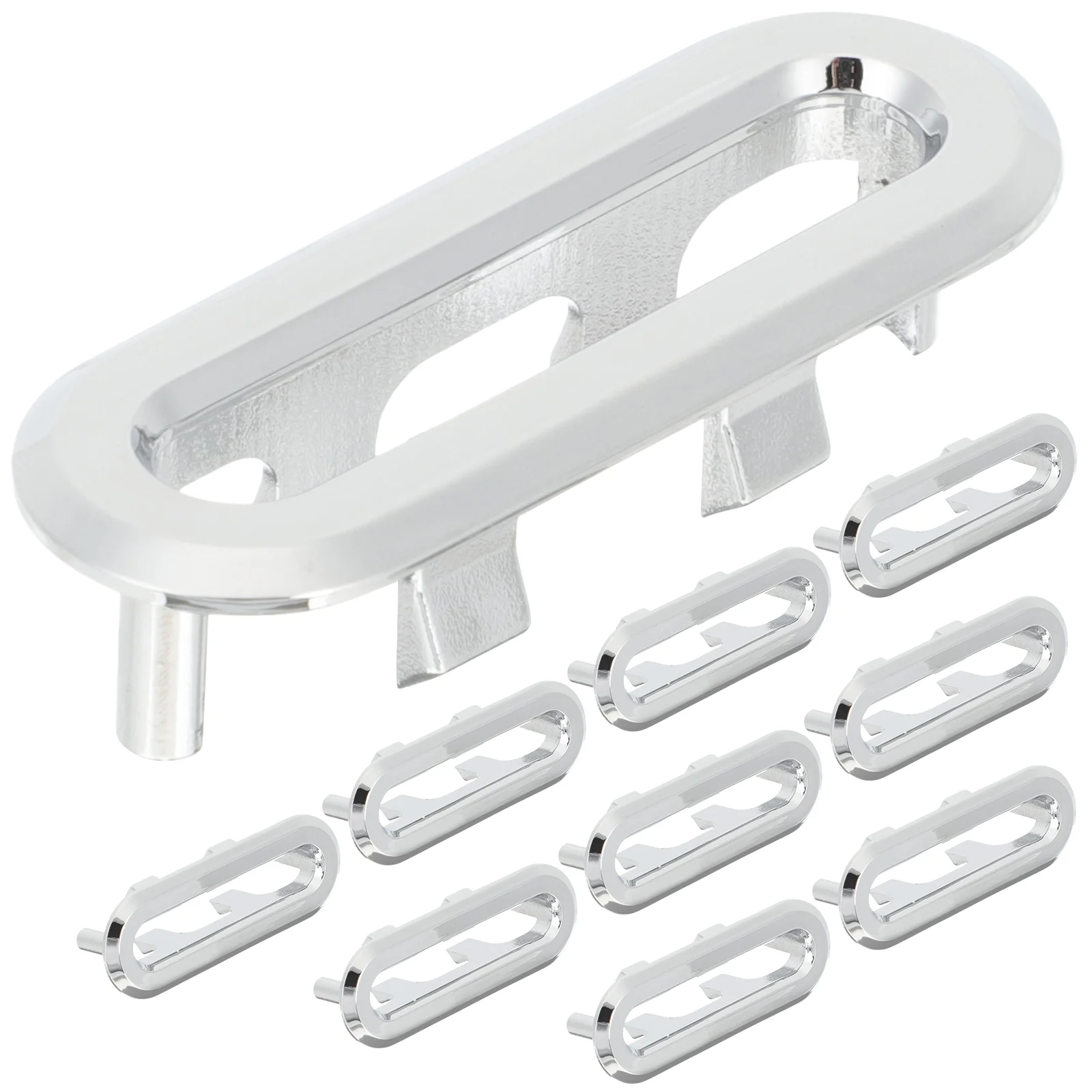 

12pcs Replacement Practical Wash Basin Accessory Sink Accessory Basin Overflow Covers Washing Basin Rings Bathroom Supplies