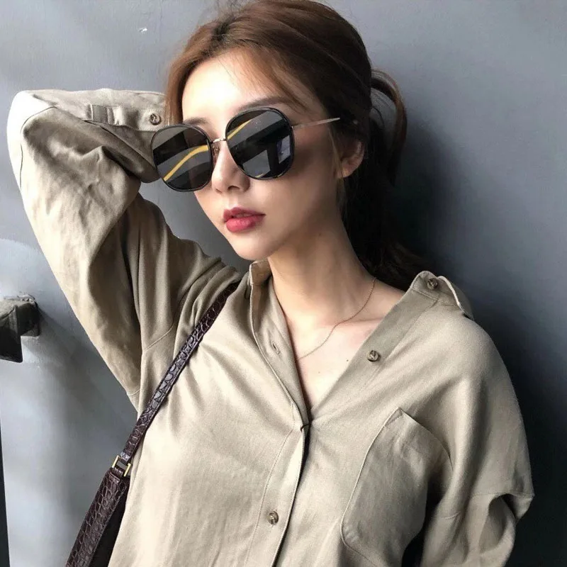 

Yuumi Rimo Sunglasses For Women Mens Black Eyewear Cat eye MGlasses Spy Fashion Oversized Luxury Designer Brand Jennie Korea