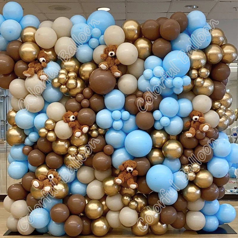 

Maca Color Balloons Happy Birthday Party Wedding Backdrop Free Shipping Sand White Golden Balloon Arch Baby Shower Decor Kits