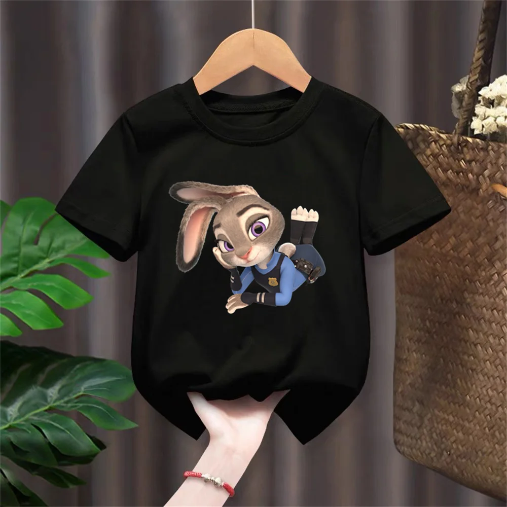 Летние мультфильмы Disney Zootopia! Совершенно новые милые модные футболки в стиле