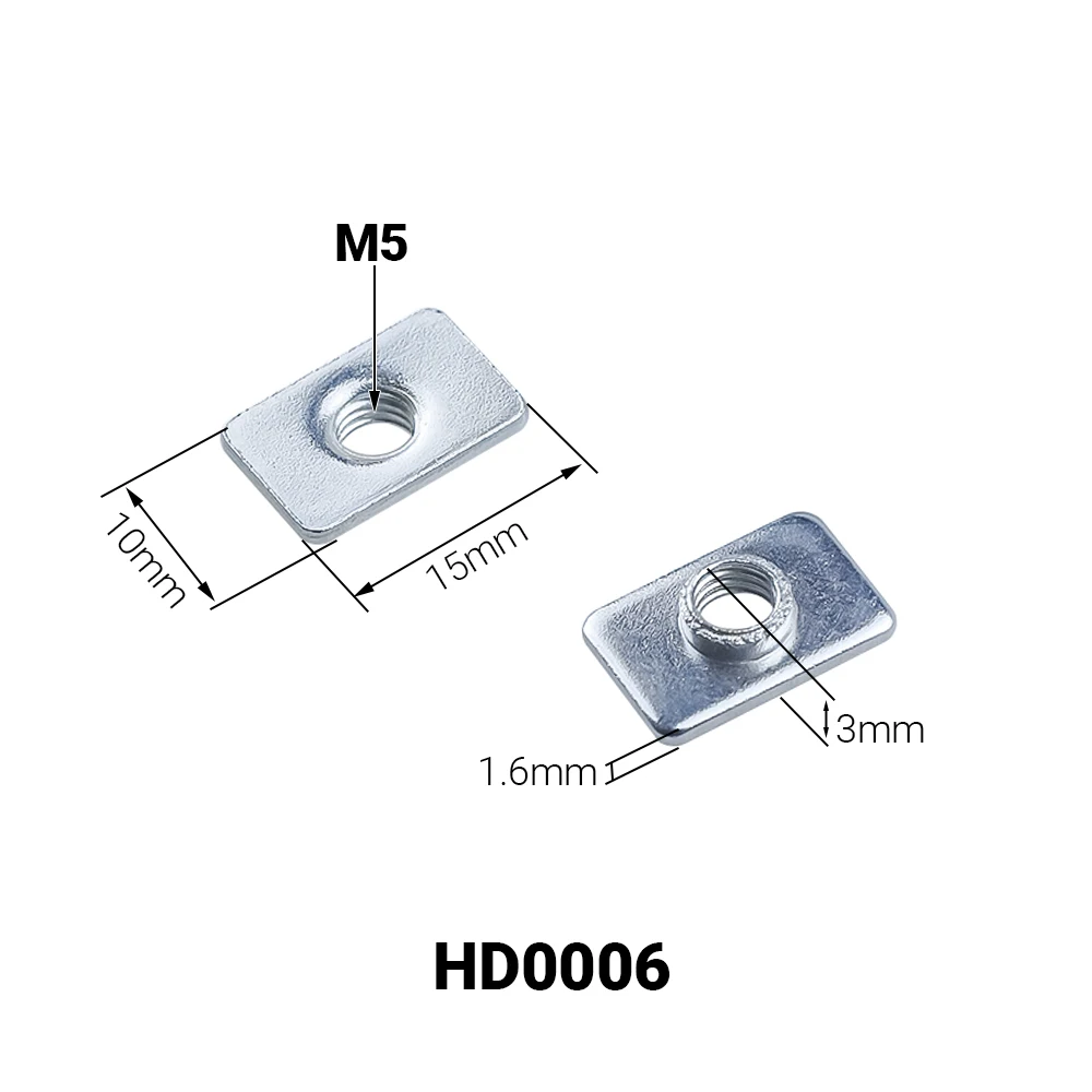

50/100 шт. M3 M4 M5 Т-образная оцинкованная тройная гайка для 20 серии V-образный алюминиевый профиль аксессуар для 3D-принтера