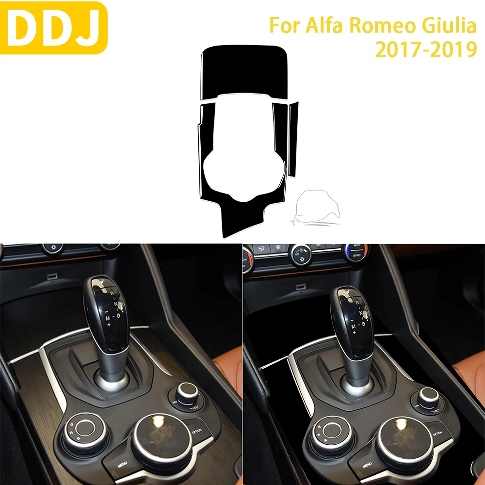 

Аксессуары для Alfa Romeo Giulia 2017 2018 2019, аксессуары для пианино, черная пластиковая наклейка для отделки автомобиля, украшение LHD RHD
