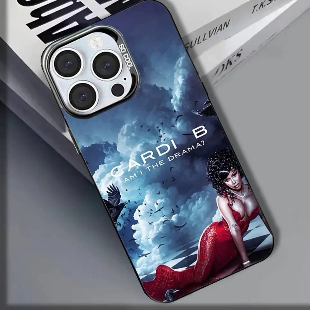 Фото Чехол для телефона C-Cardi B Am I The D-Drama для iPhone 16,15,14,13,12,11,8,7,Pro,Max,Plus,Mini,XS,SE Противоударный матовый чехол №5
