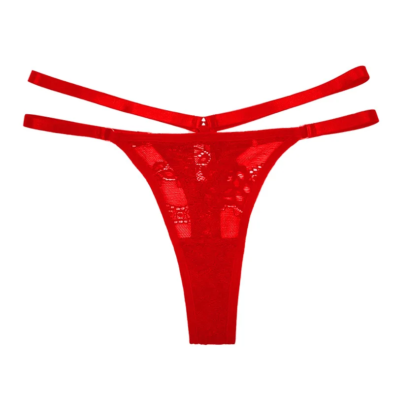 

Sexy Ladies Thong Breathable Low Waist Lace Lingerie for Women Seduction Mesh Strap Panties Women Female Underwear