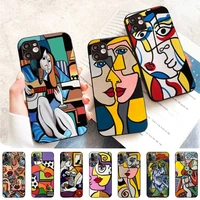 picasso abstract art painting phone case for iphone 11 12 13 mini pro max 8 7 6 6s plus x 5 s se 2020 xr xs 10 case