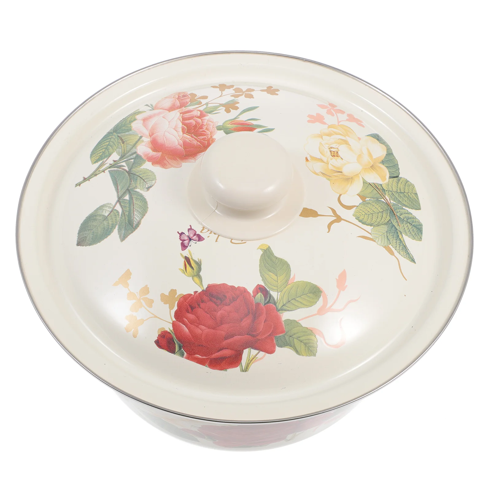 

Enamel Vintage Bowls Bowl Enamelwaredishes Camping Noodles Cereal Basin Container Storage Basins Soup Pot Washing Popcorn
