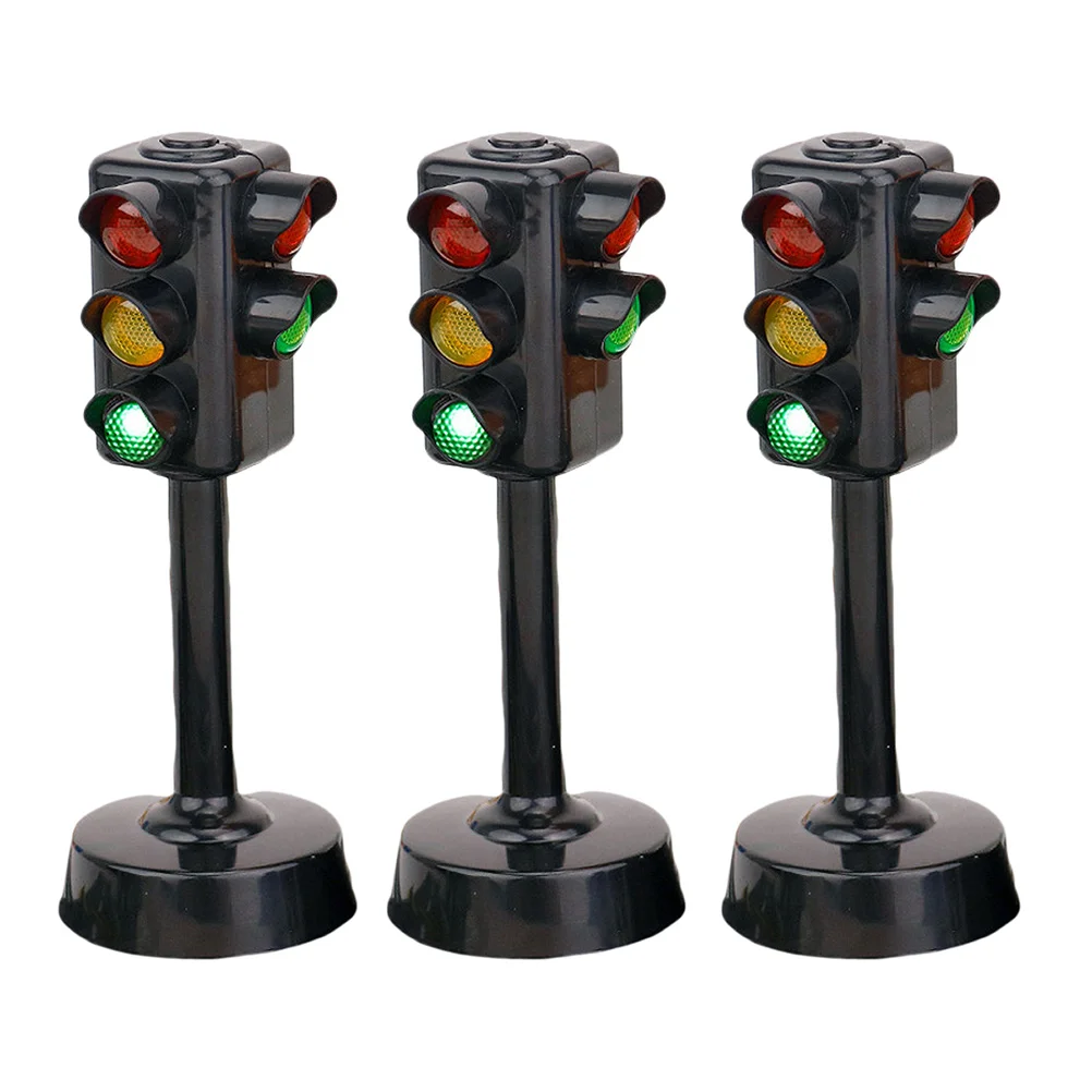 

3pcs Durable Traffic Signs Toys Model Traffic Signs Children Model Traffic Model Toys