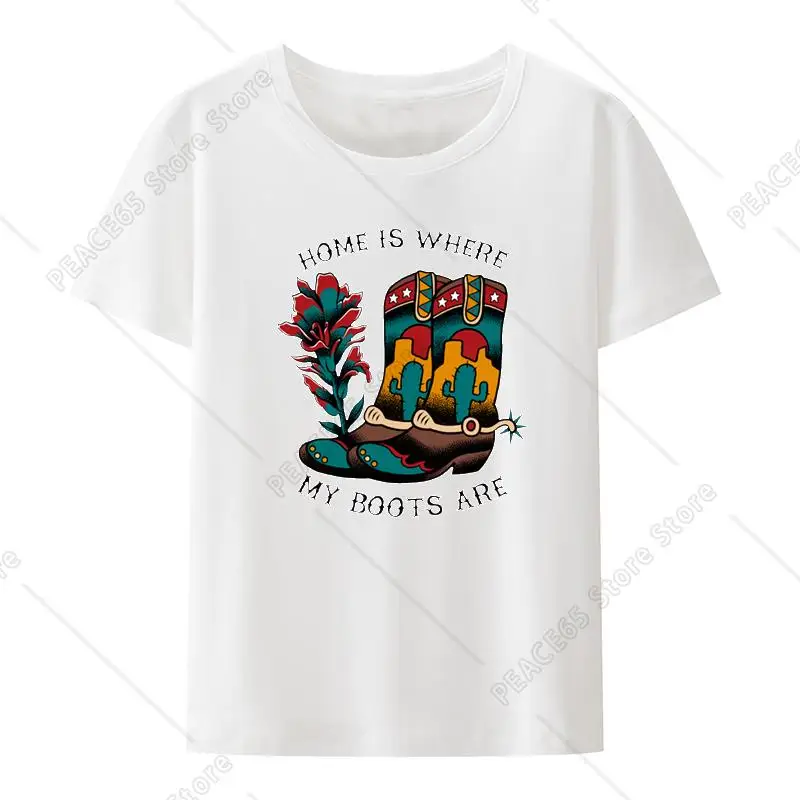 Женская футболка с принтом Мой сапог Y2k