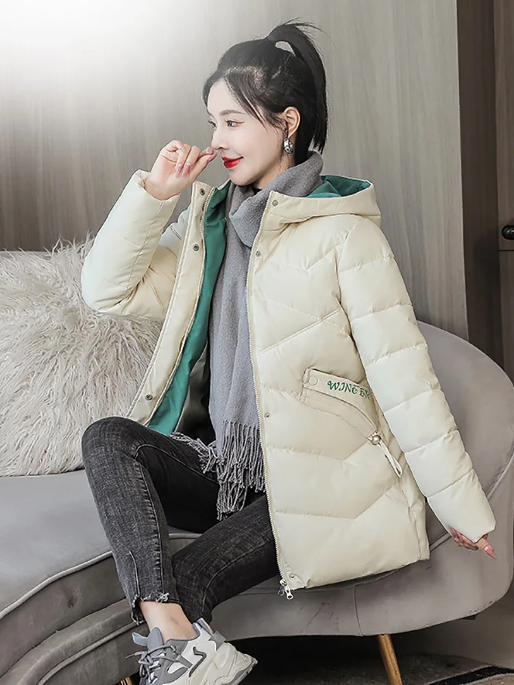 2022 New Puffer Winter Down Jacket Women Thick Coat Women Hooded Parkas Warm Female Cotton Padded Clothes Winter Coat