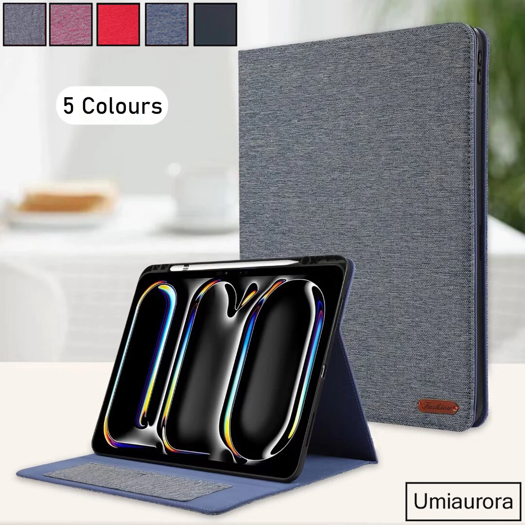 Для IPad Pro 11 12 9 13-дюймовый M2 M4 Air 4 5 10 2022 Air6 2024 Smart Pencil Holder Чехол для планшета Folio