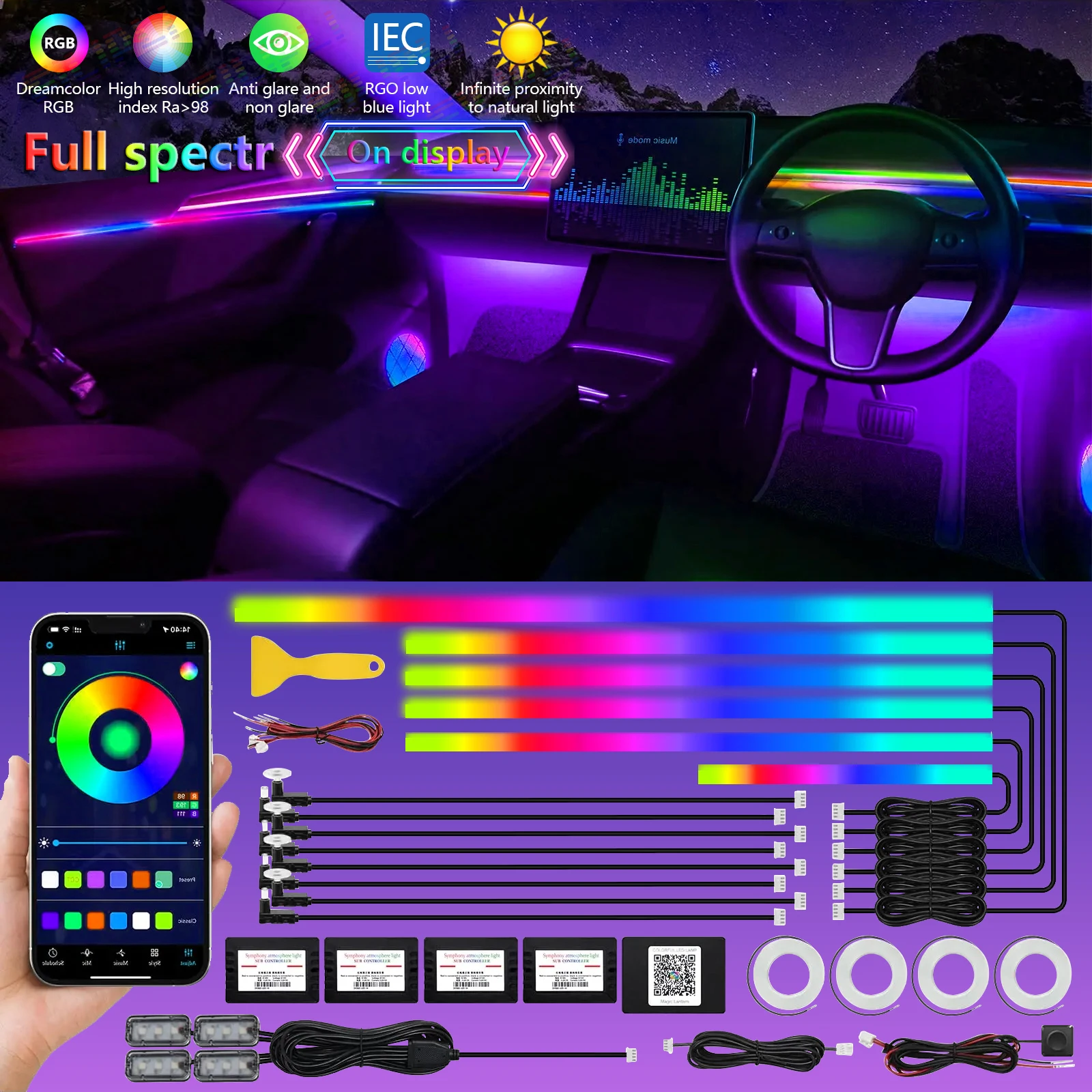 Неоновое освещение полного спектра внешнее лампа для украшения интерьера