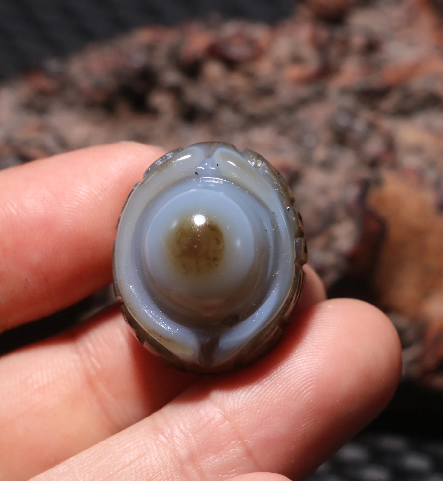 Treasure Magic Power Тибетский Агат скульптурная монета удачи Bi Rich Heaven Eye бусины дзи Amulet FR