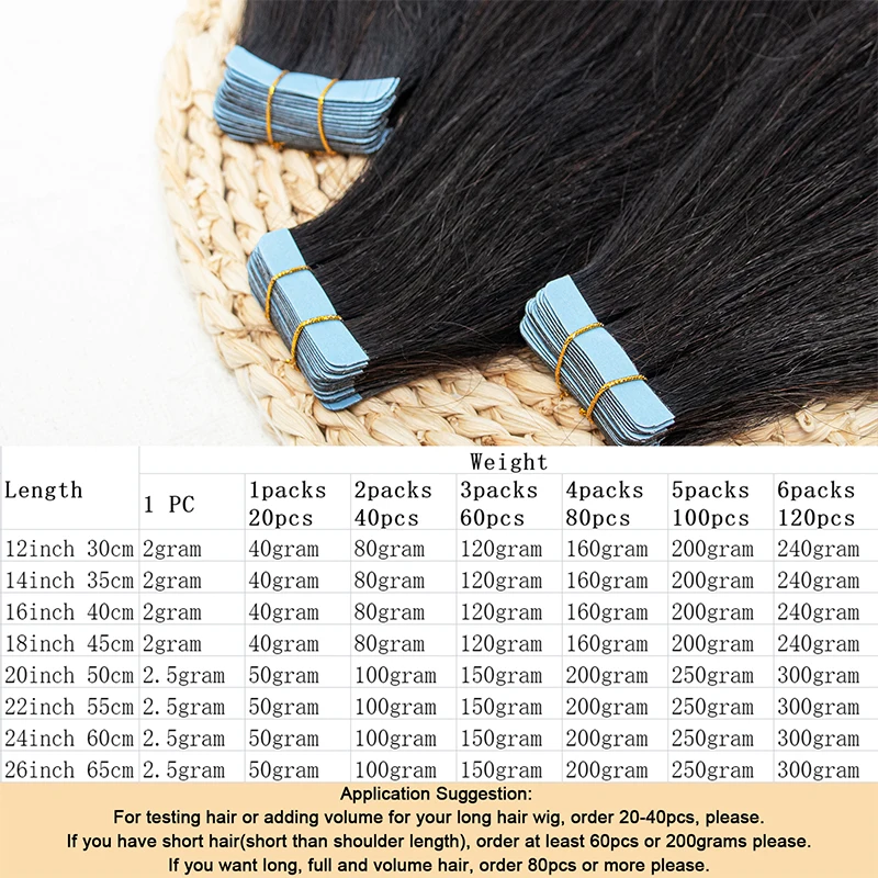 MRS HAIR Light Yaki Tape In Hair Extensions For Black Women Yaki Straight Tape In Extensions Remy Human Hair 12-26 inch Tape Ins