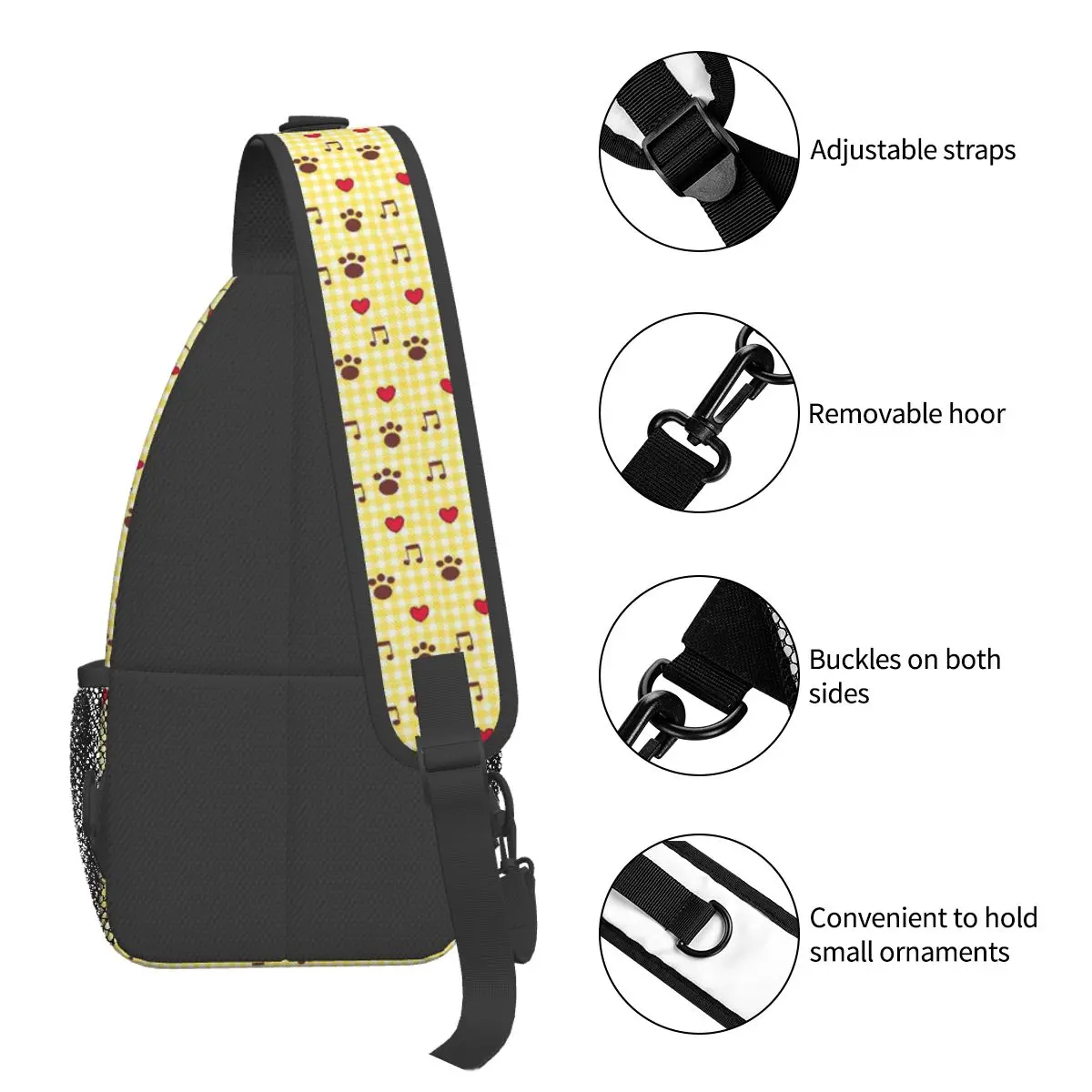 Пользовательский помпон Purin мультфильм аниме плечо Crossbody нагрудный рюкзак сумки