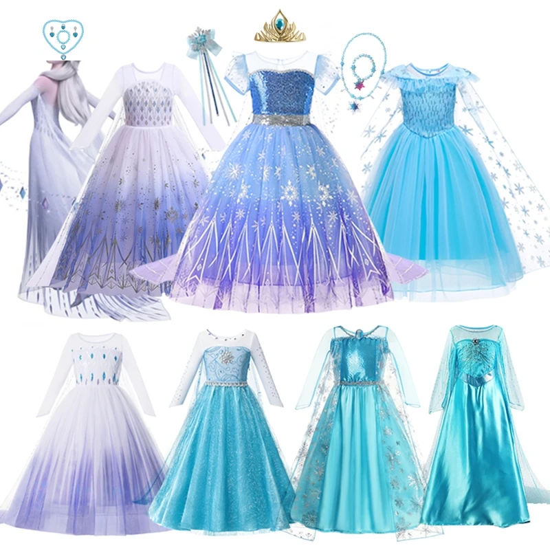 Детский костюм принцессы Холодное сердце на возраст 2-10 лет