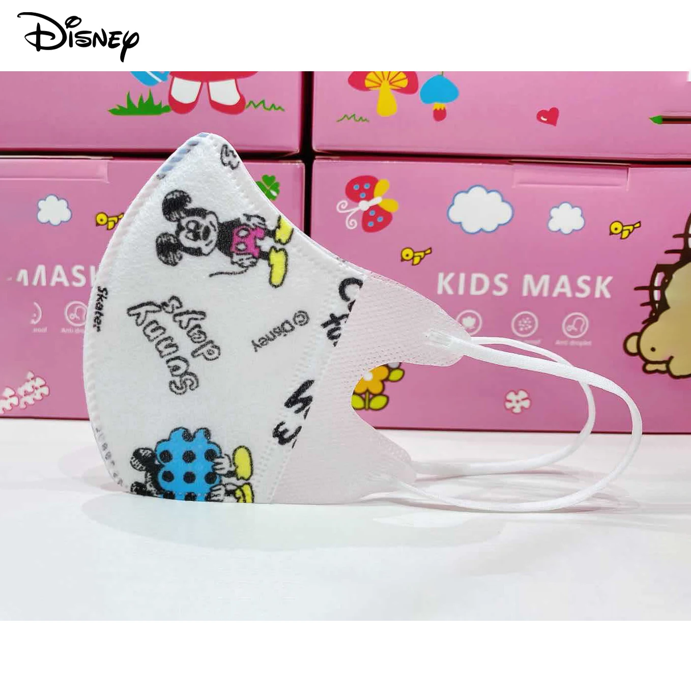 

Disney 10-50pcs/bag 3d Mickey Children's Mask 3 Layers Of Dust-proof And Breathable, Including Melt Blown Cloth, 1-12 Years Old