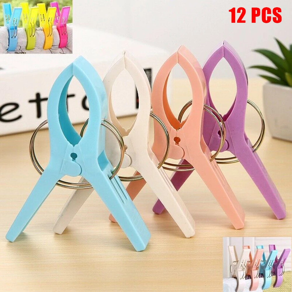 Hanger Clips Large Plastic Windproof Beach Towel Clothes Pins Spring Clamp Clothespin Powerful Hot New Cheap Wholesale