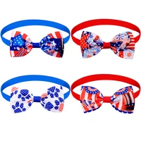 dog bow tie us flag butterfly for cat collar strap adjustable pet ribbon bowtie grooming neck tie kitten collar dog accessories
