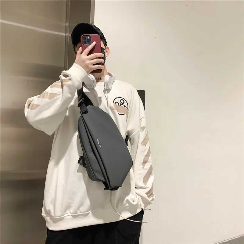 New Stylish & Trendy Men's Chest Bag: Casual Crossbody Sling Shoulder Bag with Waterproof Design, Perfect for Daily Use and Outd