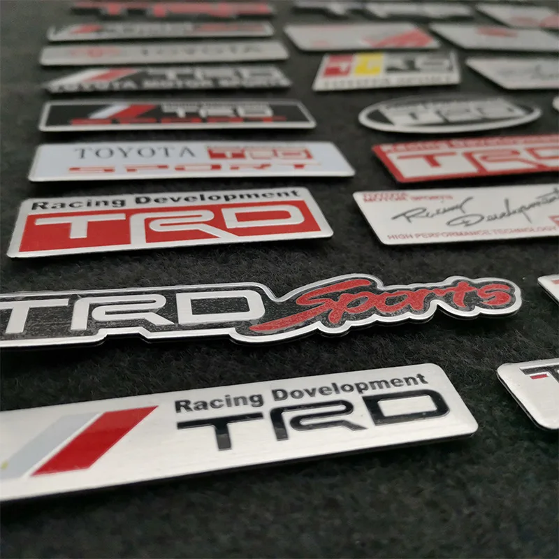 

TRD Car Metal Sticker Dimensional Aluminum Alloy for Toyota Modified Car Decal Body Label Badge Tail Label Car Decorative Gift