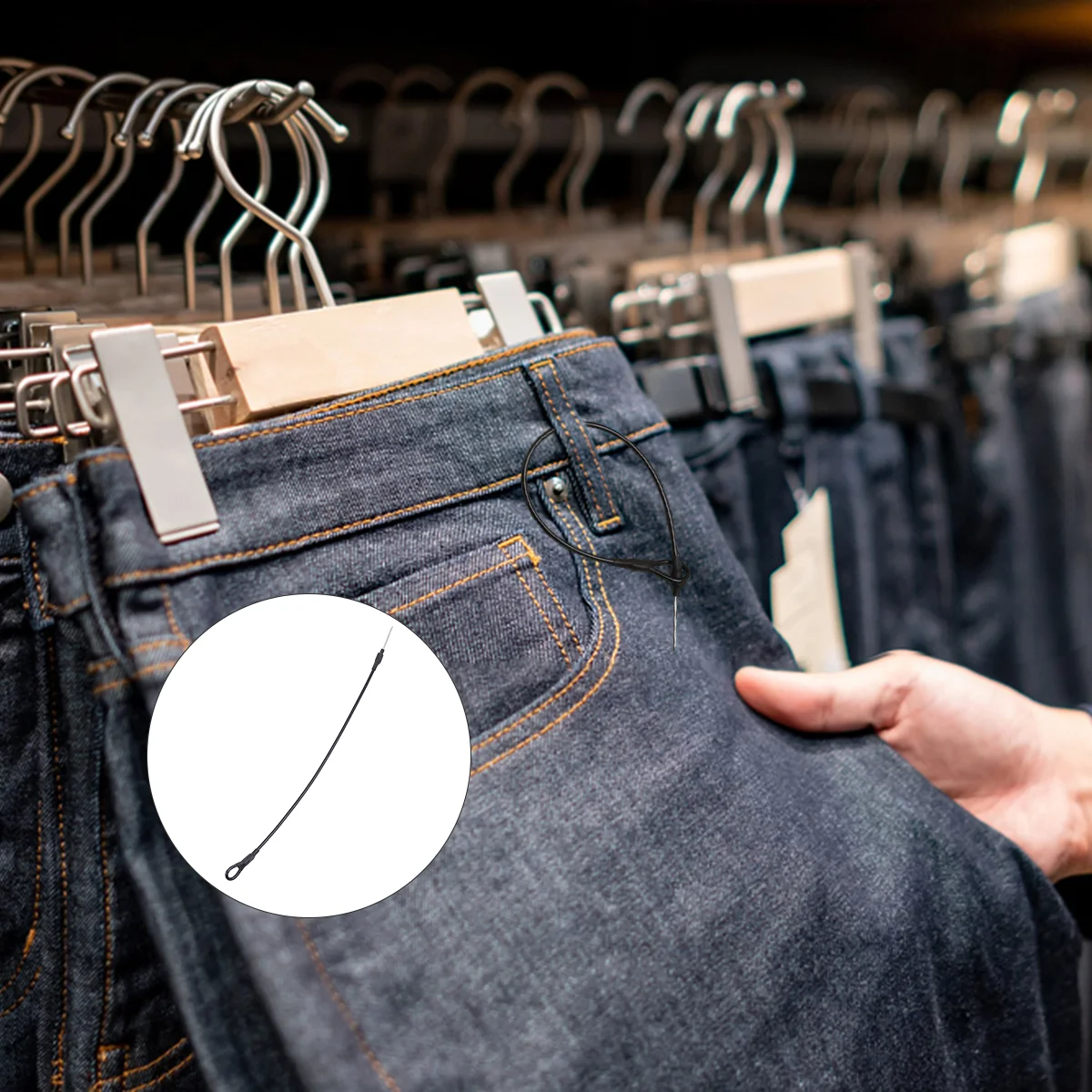 

Wire Lanyardclothing Lanyards Loop Thefts Buckle Magneticpin Retail Lockrope