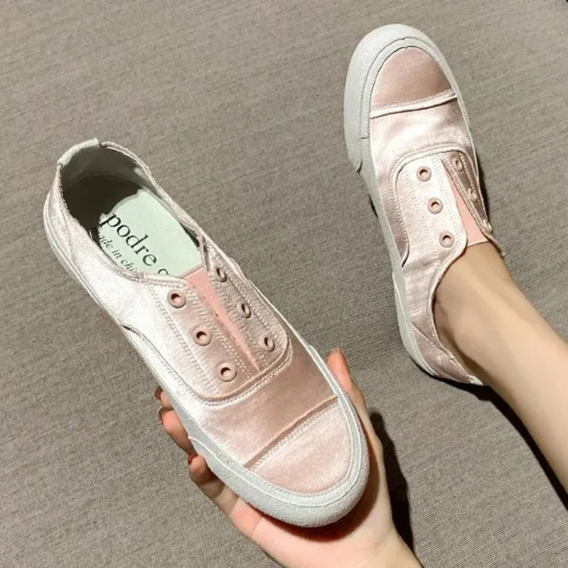 Женские Спортивные Слипоны На Плоской Подошве Однотонная Удобная Повседневная