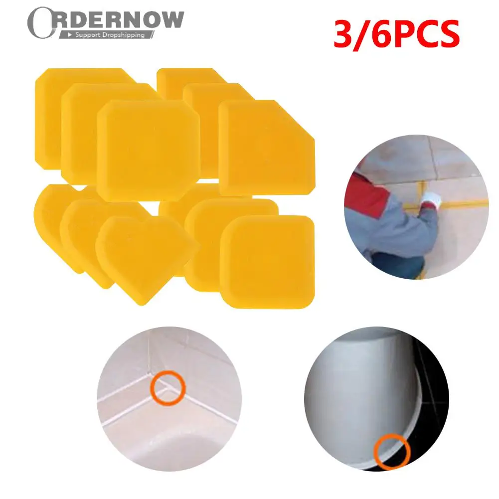 

3/6Set Silicone Caulking Tools Sealant Finishing Tool Grout Remove Scraper Caulk Remover Glass Glue Angle Scraper for Bathroom