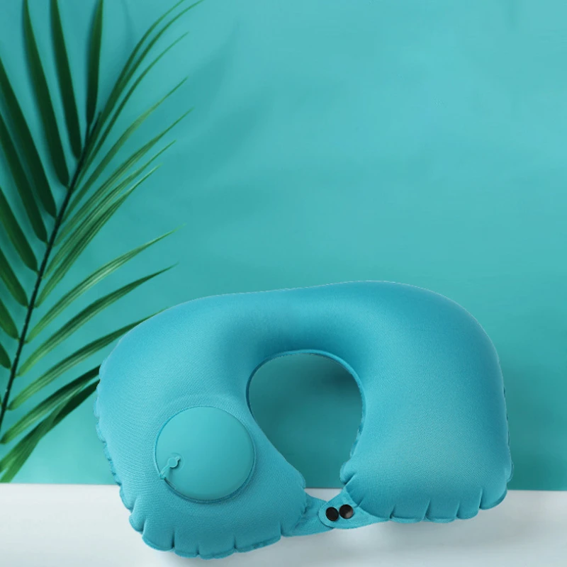 

Press The Inflatable Pillow U-shaped Pillow Travel Neck Pillow Office Outdoor Home Nap Rest Pillow Milk Silk Inflatable Pillow