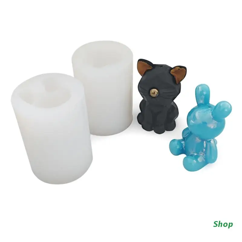 

L5YC Cute Animal Mold for DIY Jewelry Pendant Casting Cake Decor Chocolate Craft