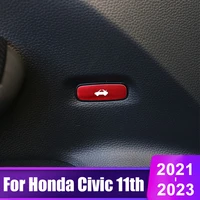 for honda civic 11th gen 2021 2022 2023 car rear trunk switch control button frame decorative cover stainless steel accessories