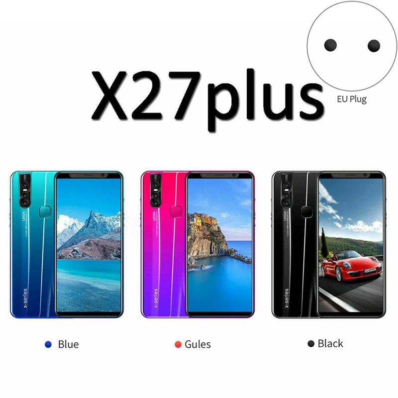 Смартфон X27 Plus 5 8 дюйма двухъядерный Процессор MTK6572 512 МБ + 4 Гб ОЗУ две карты памяти