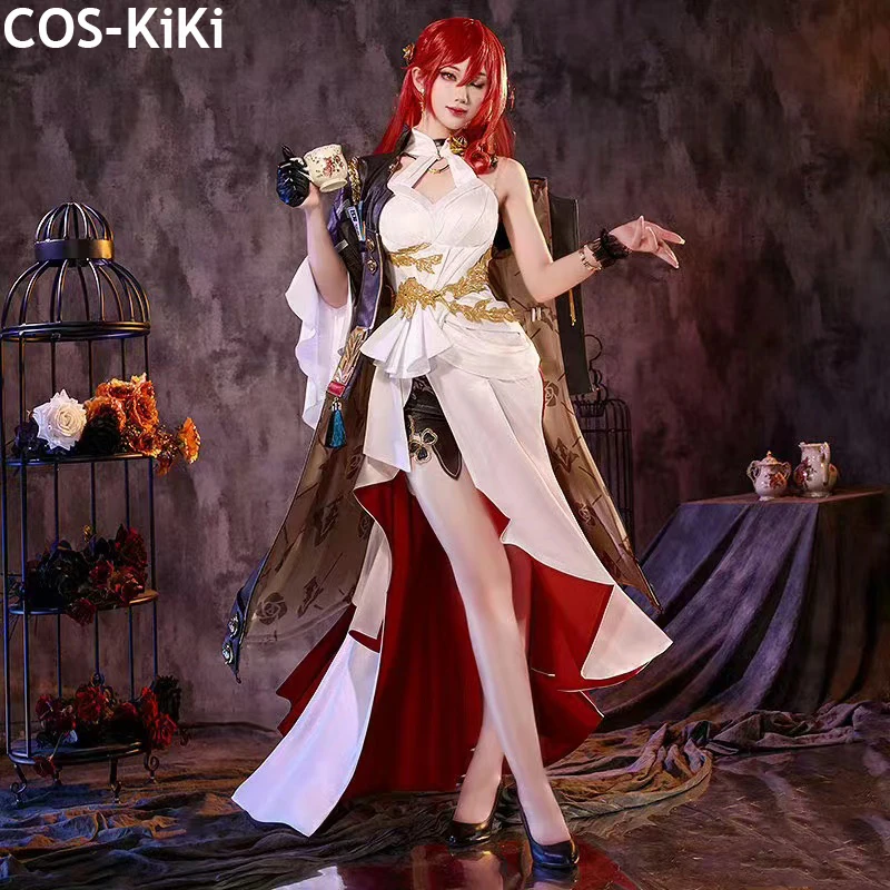 

COS-KiKi Honkai: Star Rail Himeko Game Suit Cosplay Costume Gorgeous Lovely Dress Halloween Party Role Play Outfit Women