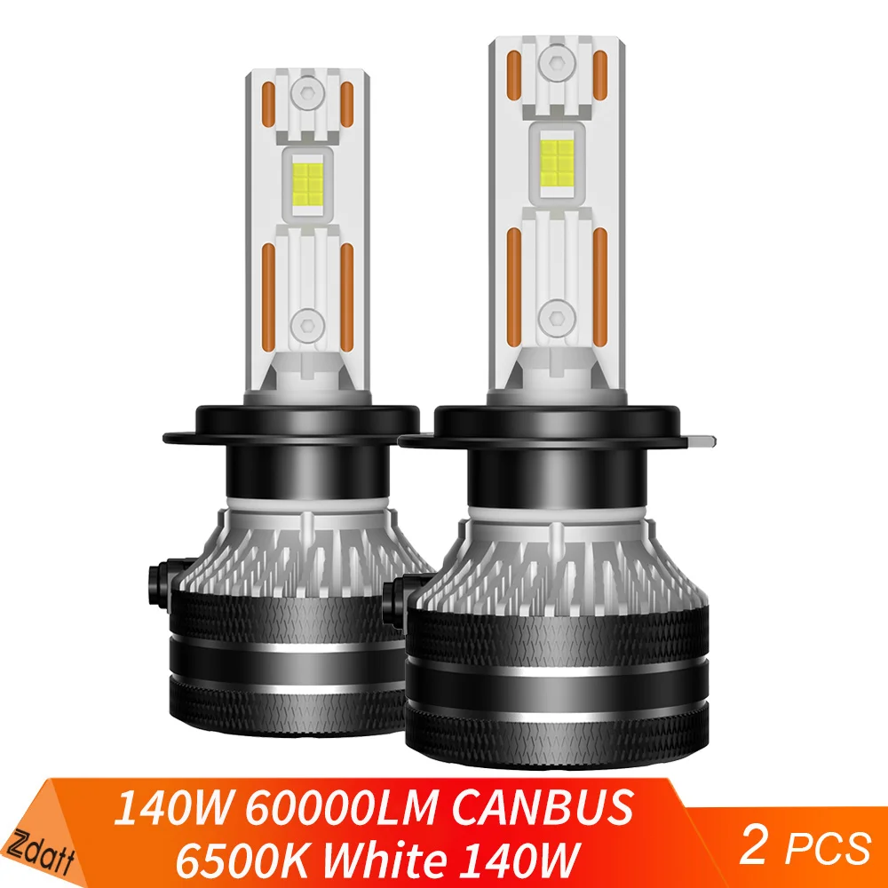 Zdatt H4 Led h7 Canbus h1 h8 h11 hb3 9005 hb4 9006 9012 HIR2 светодиодные фары 60000 лм 140 Вт 6500 K 12 В для автомобильных противотуманных фар