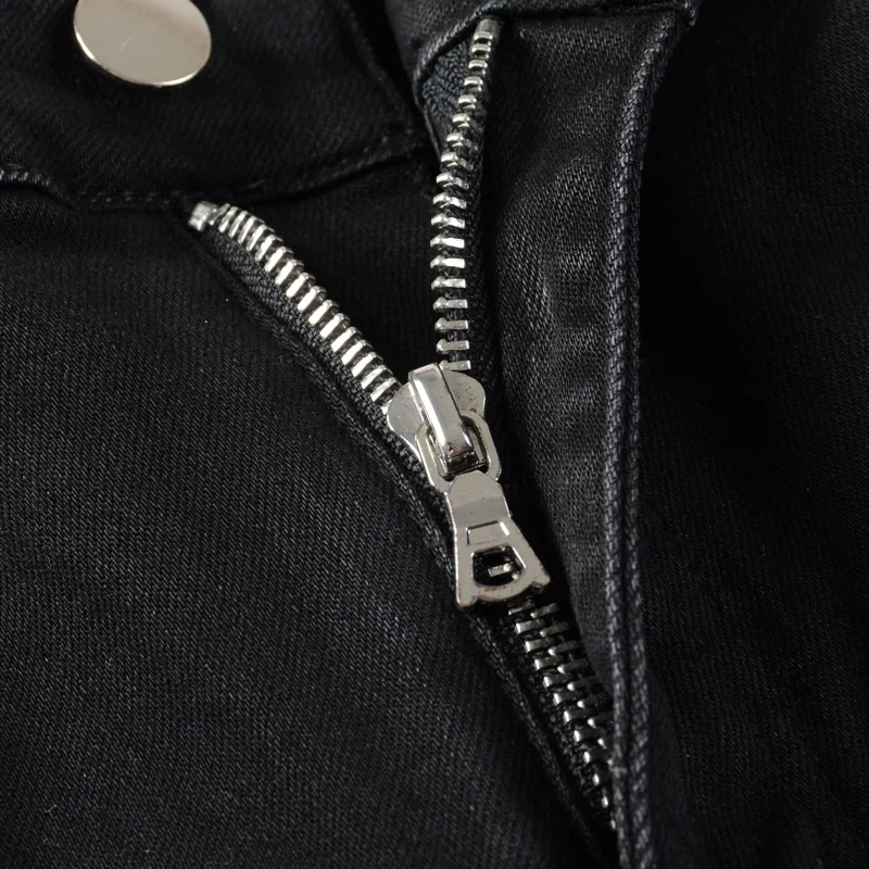 Street Style Fashion Men Jeans Black Color Elastic Slim Fit Brand Designer Jeans Men Denim Pencil Pants Hip Hop Stretch Trousers