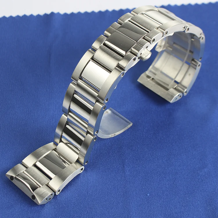 23mm Steel Bracelet Replacement Watch Strap Band For Cartier Watches
