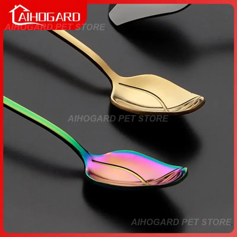 

Long Handle Wedding Companion Gift Eco-friendly Vingtage Rose Tea Stir Spoon Rainbow Color Kitchen Accessories Mixing Spoon