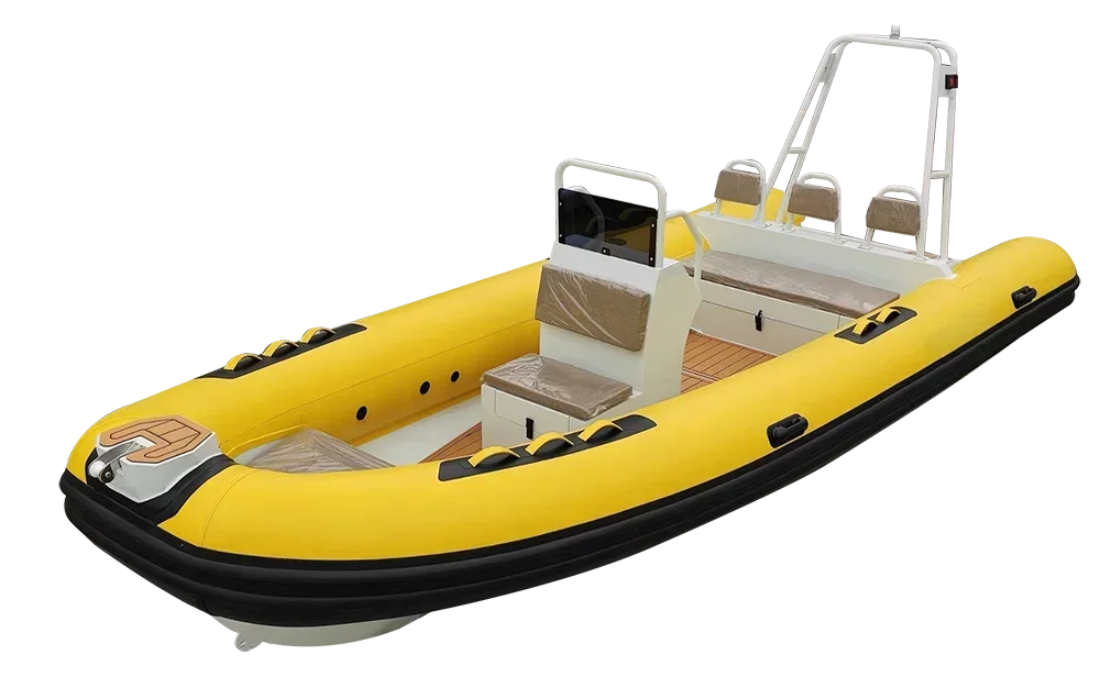 Роскошная надувная спортивная лодка RIB с алюминиевым корпусом 580 см и трубкой из