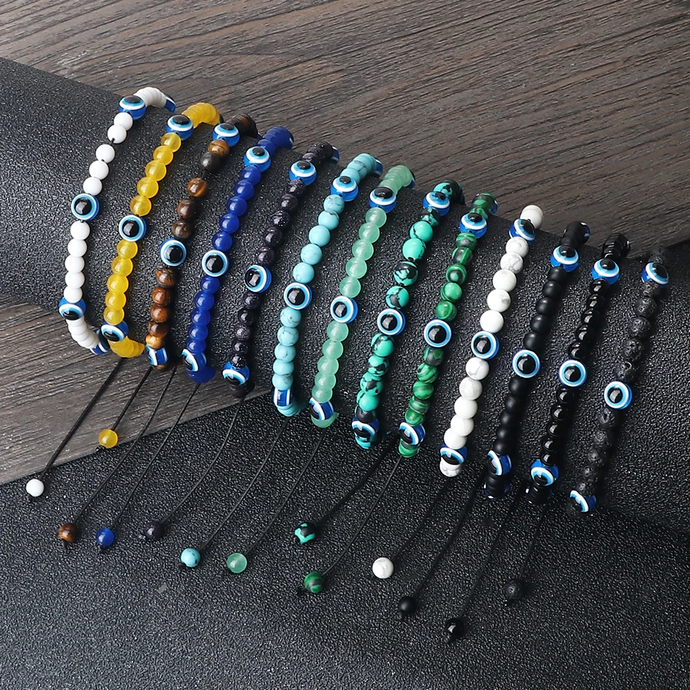 Новый минималистичный плетеный браслет от сглаза 4 мм турецкое исцеление