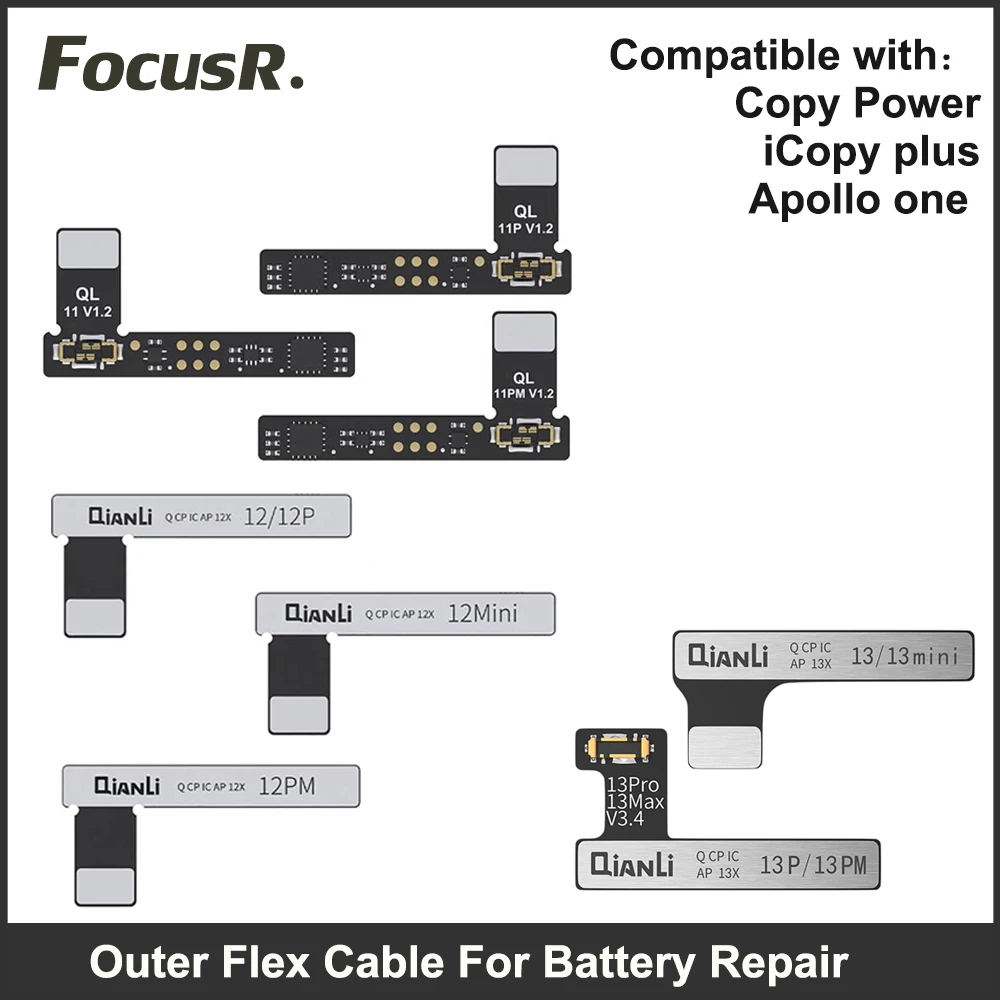 

Qianli Battery Flex Cable FPC External Flying Line Small Board for 11 12 13 Pro Max Series for Copy Power/iCopy Plus/Apollo one