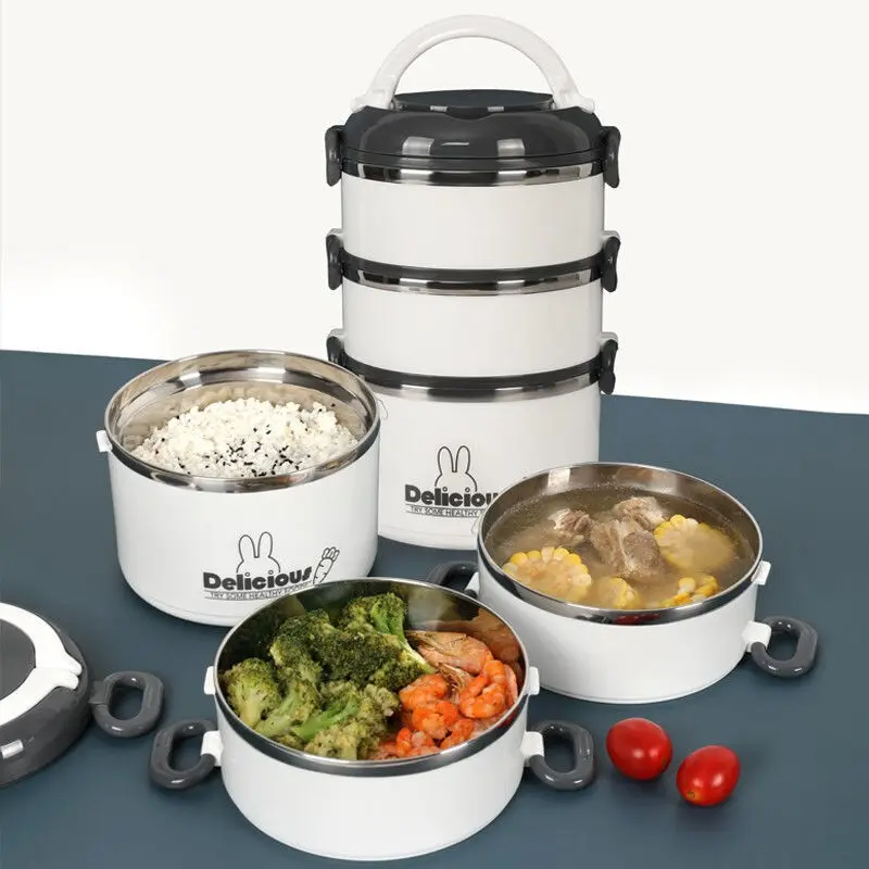 

Portable Thermos Lunch Box Food Container bento box kids Stainless Steel Insulated Lunch Box for Food Storage Container