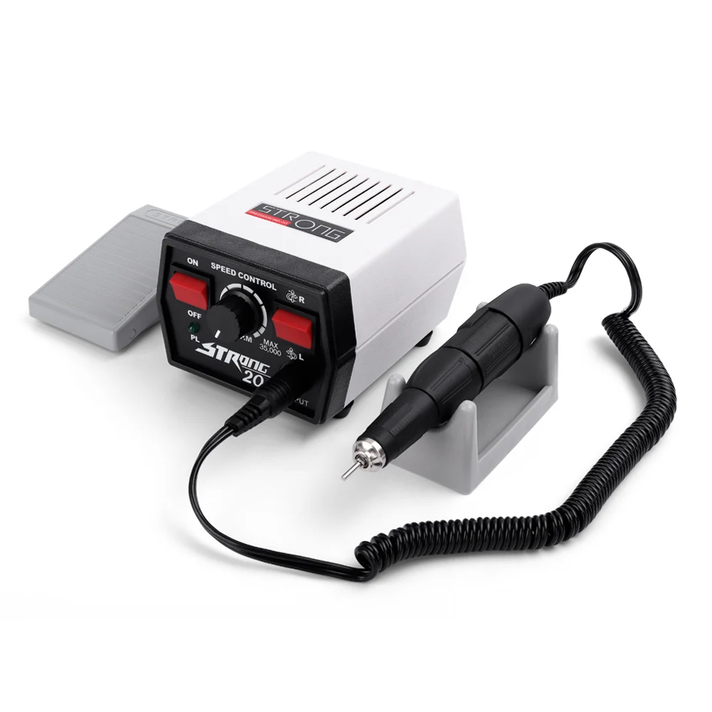 Strong 210 204 65W Electric Nail Drill Machine 35000RPM Electric Machine for Manicure Set Pedicure Electric Nail File Polishing