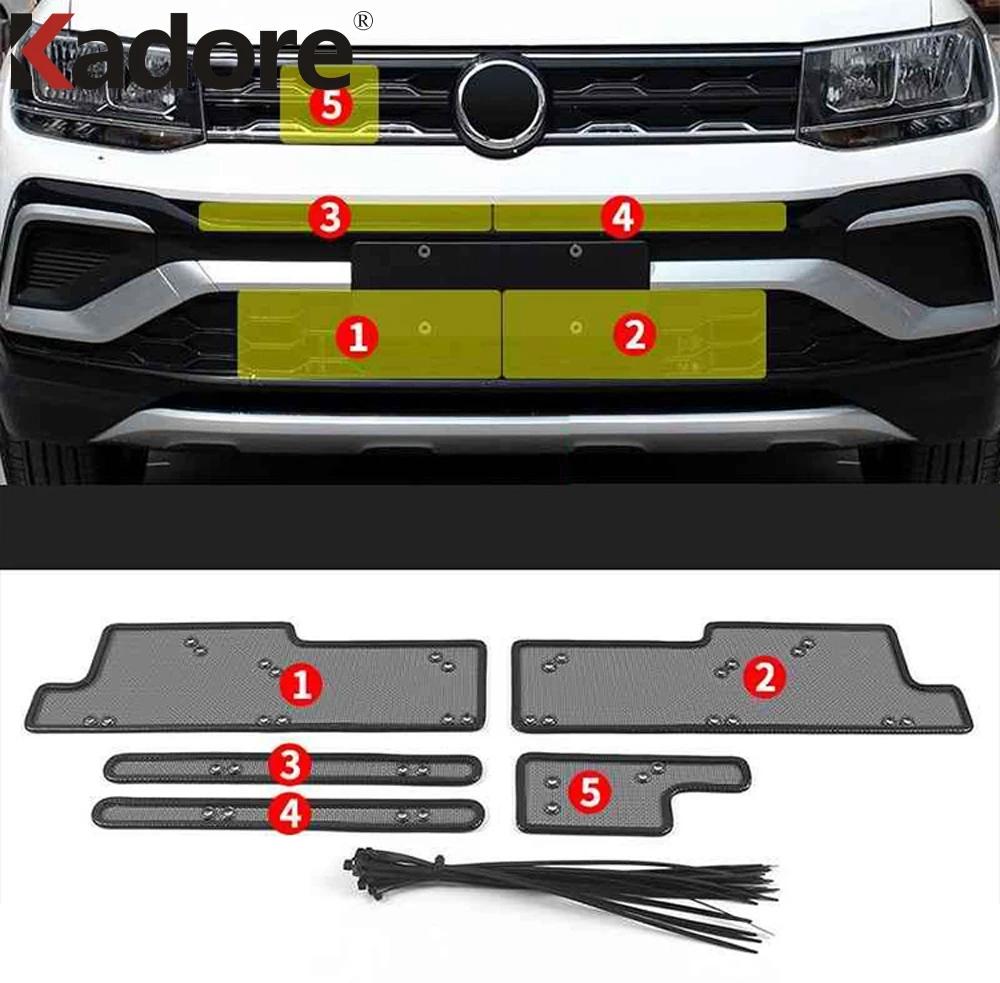 

For Volkswagen VW T-cross Tcross 2018-2021 2022 2023 Insect Screening Front Grille Insert Net Accessories Plastic Car Styling