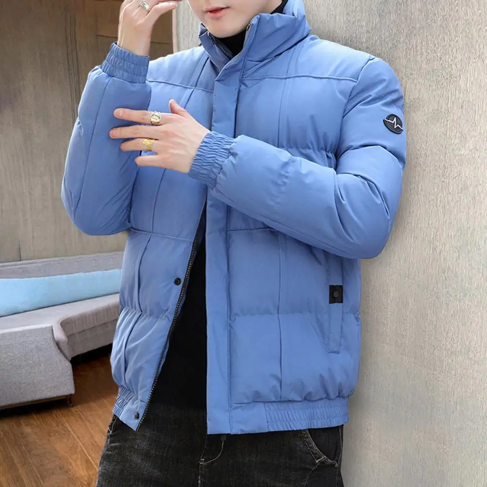 Fashion Winter Coat 3D Cutting Down Jacket Long Sleeve Men Winter Thickened Puffer Padded Outwear Coat  Warm