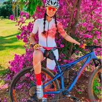 kafitt womens fashion cycling clothes triathlon skinsuit sets 20d gel pad roupa ciclismo feminina bike jumpsuit kits macaquinho