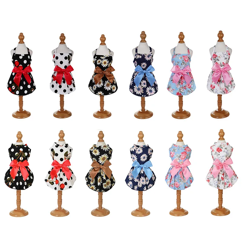 

Noble Pet Clothes Dog Floral Dress Elegant Pet Clothing Skirt Princess Skirt Dog Clothes Summer Wedding Dresses Dog Dress