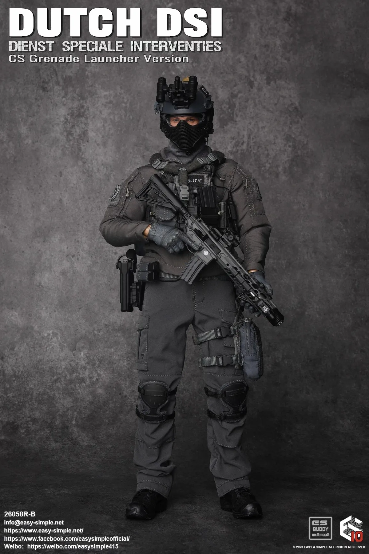 Easy &amp Simple ES 26058R масштаб 1/6 Мужская Solider датская специальная интервенция полный
