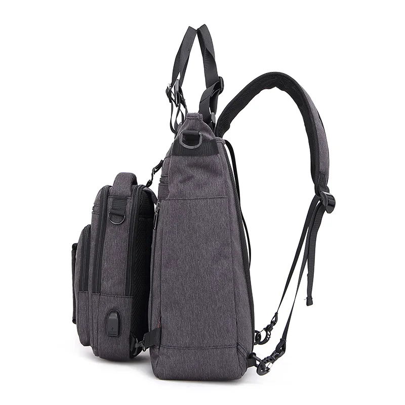 Men Backpacks Multi-pocket Rucksack Laptop Bags Large Capacity Shoulder Bag Black Handbag Large Travel Bags